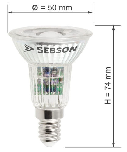 E14 LED 5W COB Lampe - vgl. 35W Halogen - 420 Lumen - warmweiss - LED Spot 36° - 230V